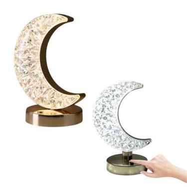 Imagem de Mini Luminária LED de Mesa USB Lua de Cristal Touch 03 Modos - TOP RIO