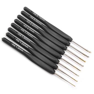 Imagem de Semme Crochet Hook Conjunto de Agulhas Suaves Plástico, Design Ergonômico para Entusiastas de tricô