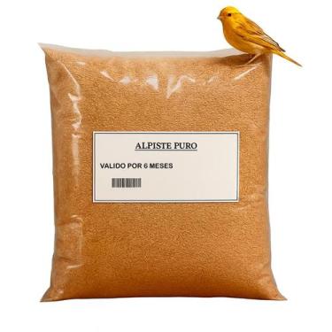 Imagem de Alpiste Limpo 1Kg Cannã Sementes Grãos Selecionados e Nutritivos para 