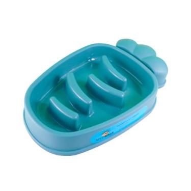 Imagem de Comedouro Lento Educador Para Cães Modelo Cenoura Azul - Nyp