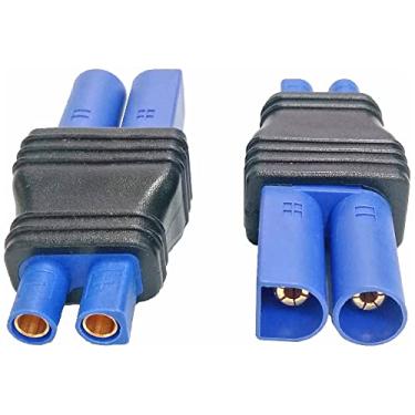 Imagem de Laisomeke Conector de plugue macho EC5 para conector fêmea EC3 adaptador para bateria RC Lipo EC3 para adaptador EC5 (pacote com 2)