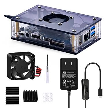 Imagem de DVOZVO Orange Pi 5/5B Case with Power Supply Kit, Orange Pi 5/5B Case with Fan, Heatsinks, 20W 5V 4A Power Supply for Orange Pi 5/5B 4GB/8GB/16GB/32GB