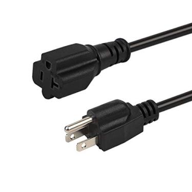 Imagem de Cabo adaptador de plugue de 1,8 m, 15 Amp para 20 Amp listado pela UL, 14AWG NEMA 5-15P a 5-15/20R (pente 20Amp T Blade), plugue doméstico de 15 Amp para cabo de alimentação CA de 20 Amp T-Blade