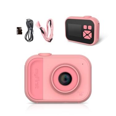 Imagem de myFirst Camera 10 - Mini Câmera Digital Infantil Para Meninos E Meninas Com Design Durável, Fotos De 5Mp, Vídeo 1080P, Webcam, Adaptador Tripé, Cordão Pescoço, Cartão Microsd, 3-12 (Rosa)
