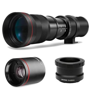 Imagem de Lente de zoom teleobjetiva manual de alta potência 420-1600 mm f/8.3 para câmeras Canon EOS M Series