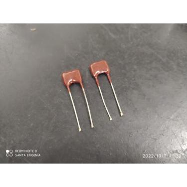 Imagem de 1x Capacitor Mica Prata 1nf/100v = 1k/100v 5% S/ Marcação - Icl