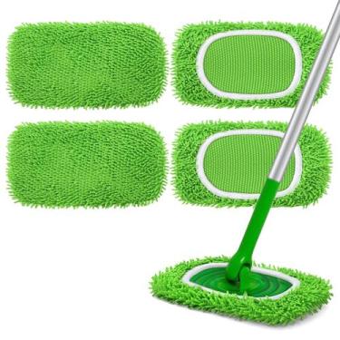 Imagem de Esfregões de microfibra reutilizáveis para Swiffer Sweeper  pacote com