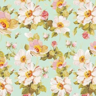 Imagem de Papel de Parede Adesivo Floral Verde - 177 - Multimpressão