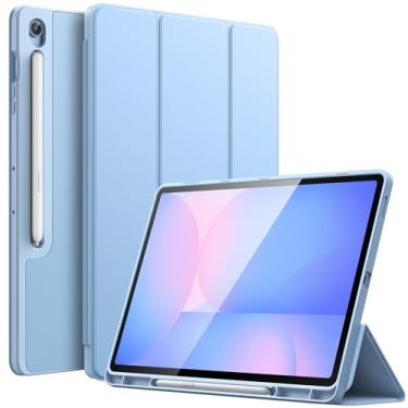 Imagem de JETech Capa para Samsung Galaxy Tab S10 FE Plus/S10 FE+ 13,1 Polegadas com Porta S Pen, Case Protetora com Suporte Dobrável Triplo em TPU Macio, Compatível com Carregamento S Pen (Azul)