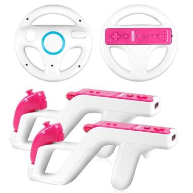 Imagem de Acessórios Wii LongLongjin 2 Racing Steering Wheels 2 Zapper Guns