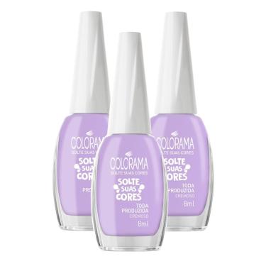Imagem de Kit 3 Esmalte Colorama Solte Suas Cores Cor Toda Produzida Cremoso 8ml