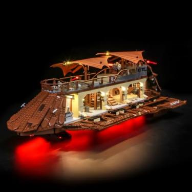 Imagem de LocoLee Light Compatible with Lego Jabba's Sail Barge 75397 Lighting Set Accessories Compatible with Lego 75397, No Models Only Light (Standard Version)