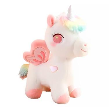 Imagem de Pelúcia Divertida Unicórnio 30x26cm Branco e Rosa DRM1017 - Dorémi - C