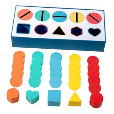 Imagem de Dynwave Brinquedos de classificação de cores e formas, brinquedos Montessori, brinquedos correspondentes, caixa de classificação de madeira para meninos e