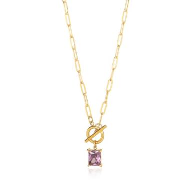 Imagem de Yifnny Colar feminino de diamante com clipe de papel de pedra natural, banhado a ouro 14 quilates, esmeralda, corrente com clipe de papel, pingente de zircônia cúbica azul, verde, presente de