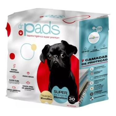Imagem de Tapete Higiênico Para Cães Dr Pads Vermelho Super Premium Slim 90x60 C