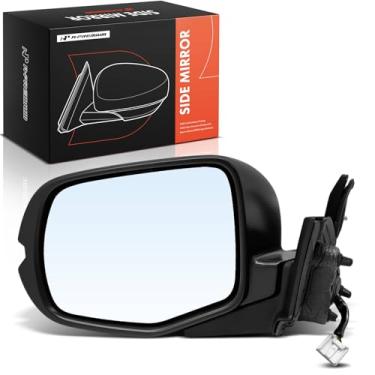 Imagem de A-Premium Espelho retrovisor elétrico do lado do motorista - compatível com Honda Pilot 2019 2020 2021 2022 - Retrovisor retrovisor externo preto dobrável manual aquecido com luz de seta