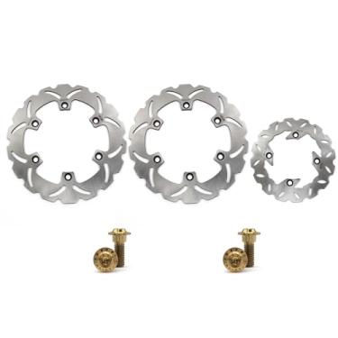 Imagem de Arashi Discos de freio dianteiros traseiros rotores com parafusos de montagem para Honda CBR600F2 1991-1994, peças de acessórios de reposição de motocicleta