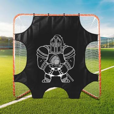 Imagem de Sharellon Alvo De Tiro Ao Gol Lacrosse Preto, Compatível Com Backstop Padrão 6X6 Pés, Rede Para Prática Rebatidas, Inclui 12 Cordas Elásticas E 7 Alvos Arremesso
