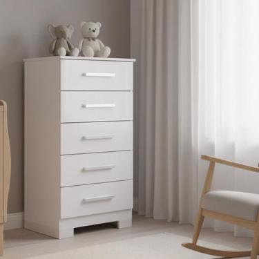 Imagem de Cômoda para Quarto 5 Gavetas em Mdp Carol - Batrol Móveis