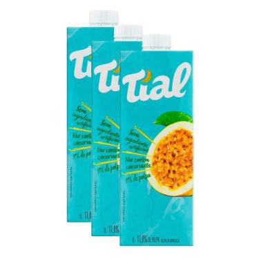 Imagem de Kit 3 Suco Tial Néctar Sabor Maracujá 1 Litro