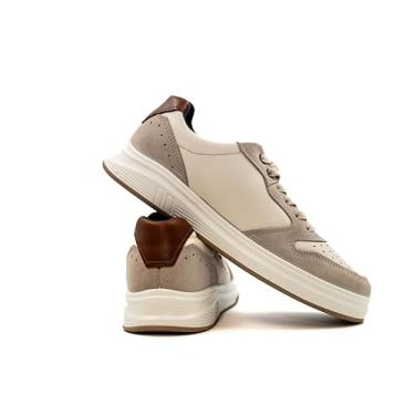 Imagem de Tênis Pegada Trace Masculino Couro 112304 Branco Milk