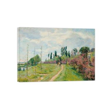 Imagem de Armand Guillaumin Famoso Arte de Parede Pôster-Impressões em Tela para sala de estar-Reprodução pinturas(Paisagem Île-de-France 2) 50x70cm Tela Embrulhada