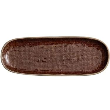 Imagem de URGDWEKJY Bandeja de jantar retrô prato de sushi prato retangular de bolinho de massa prato frio prato criativo utensílios de mesa prato de jantar (A,33 cm)