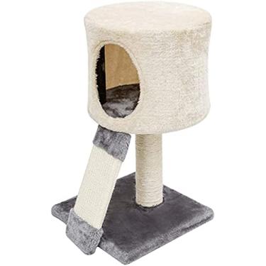 Imagem de Poste arranhador de árvore para gatos torre de gato tábua de arranhar gato brinquedo gato plataforma de salto flanela areia para gatos pequenos poste arranhador para gatos LPZ24815