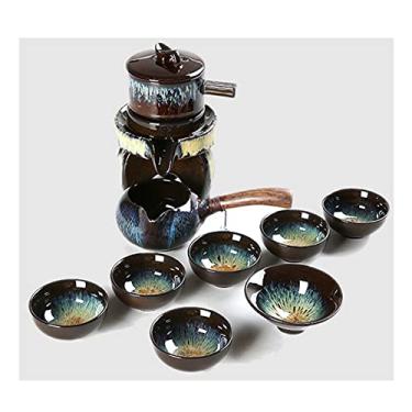 Imagem de Conjunto de chá, conjunto de chá chinês gongfu conjunto de bule de chá conjunto de chá japonês conjunto de chá Kungfu de cerâmica, jarra de creme e colheres de chá, conjunto de chá portátil de viagem
