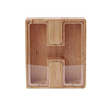 Imagem de FKJLUN Cofrinho cofrinho cofrinho em forma de carta grande o suficiente cofre de madeira cofre organizador de armazenamento lembrança significativa para quarto caixa de economia de dinheiro crianças