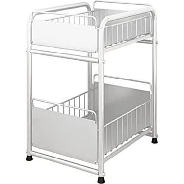 Imagem de Prateleira de armazenamento debaixo do lava-louça para cozinha e casa de banho, prateleira de armazenamento removível de secretária, organizador de prateleira de armário, prateleira de armazenamento