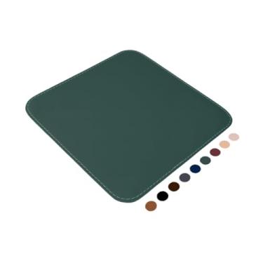 Imagem de Mouse Pad Grande de Couro Ecológico para Mesa, 90x40cm, Base Antiderrapante (20x20 - Verde)