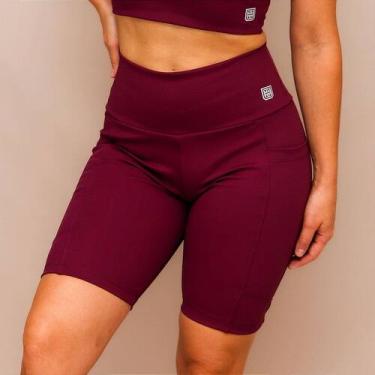 Imagem de Bermuda Confort com Bolso para Treino e Corrida - Roxo Profundo - HNR,