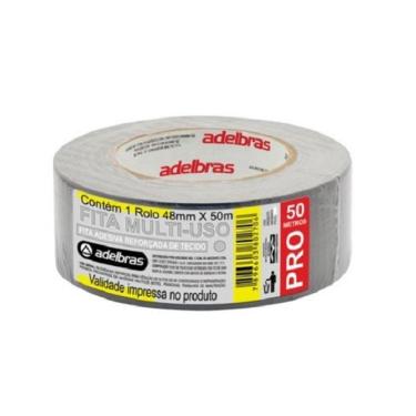 Imagem de Fita Adesiva Silver Tape 50M X 48Mm Reforçada Cinza Adelbras