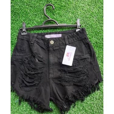 Imagem de Short Jeans Feminino Preto - Ariane Jeans 