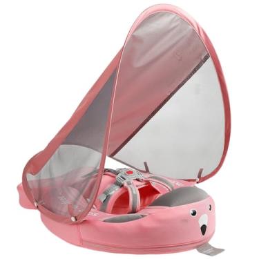 Imagem de Bóia de natação HECCEI Mambobaby com dossel para 3-24 meses rosa