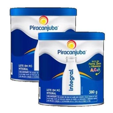 Imagem de kit 2 Leite em Pó Integral Piracanjuba Lata 380g