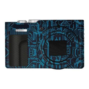 Imagem de ZS99 Adesivo de capa de câmera antiarranhões para Panasonic Lumix ZS99 Película Protetora Decalques (Azul Circuito)