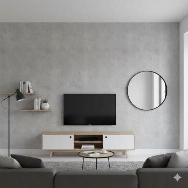 Imagem de Papel de Parede PREMIUM Autoadesivo 10 metros = 2 Rolos de 5m X 45cm Cimento Queimado Vinílico Sala, Quartos, Banheiro