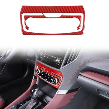 Imagem de Quadro de acabamento da tampa do interruptor de ar condicionado central para acessórios Subaru Forester 2024, capa de acabamento de painel de interruptor de ar condicionado tipo carbono seco
