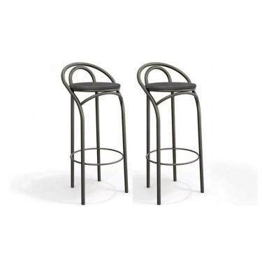 Imagem de Banqueta Dublin 1B706 Kit 2 Un Bronze/Preto 110 - Kappesberg