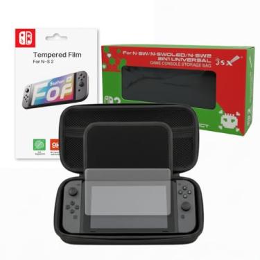 Imagem de Bag Case de Transporte Estojo Capa Viagem + Película de Vidro Temperado 9H para Switch 2