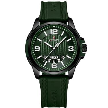 Imagem de Relógio De Pulso Masculino Pulseira Clássica De Silicone Esportivo Verde