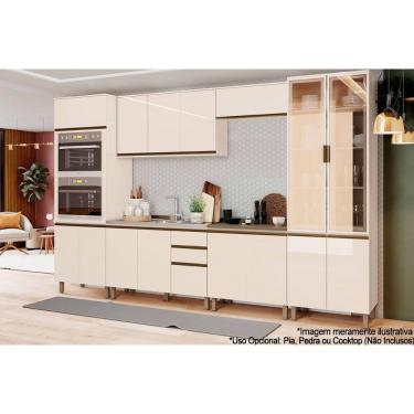 Imagem de Cozinha Completa Connect 7 Peças (2Aéreos+2Balcões+2Paneleiros+1Complemento) C5P96 Off White - Henn