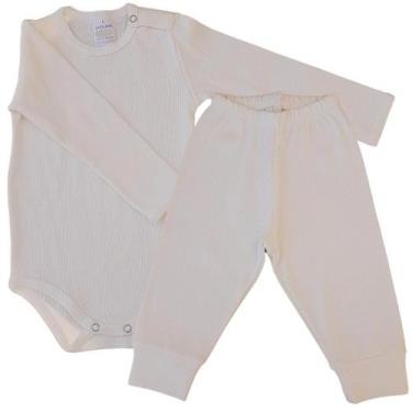 Imagem de Kit Body Infantil Manga Longa Amarelo Canelado RN ao G - Algodão Premi