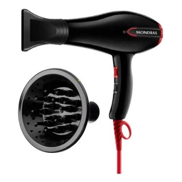 Imagem de 2X Secador E Difusor Cachos Mondial Turbo Color Red 1900W/20
