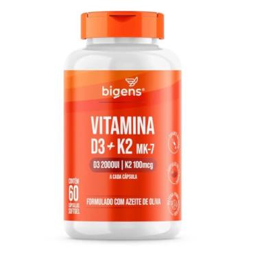 Imagem de BIGENS VITAMINA D3 2000UI + K2 MK7 100MCG í LEO DE OLIVA 60 CAPS