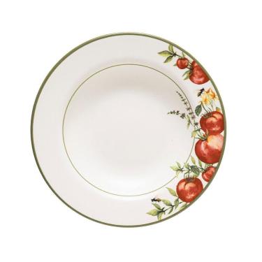 Imagem de Prato Fundo Copa E Cia Aquarelle Em Cerâmica Pomodoro E Basílico