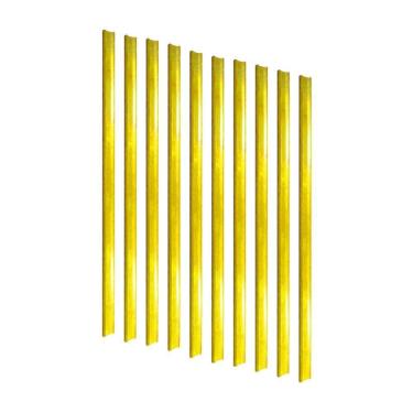 Imagem de Kit - 10 Porta Etiqueta Simples 90 Cm Amarelo Com Acrílico New Plus/plus - Sa Gôndolas